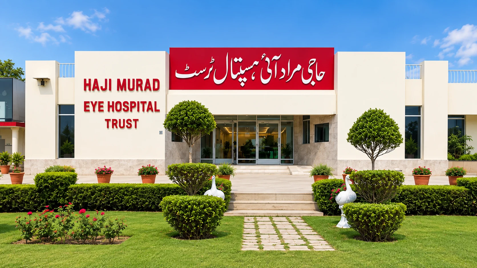 Exterior of Haji Murad Eye Hospital Trust